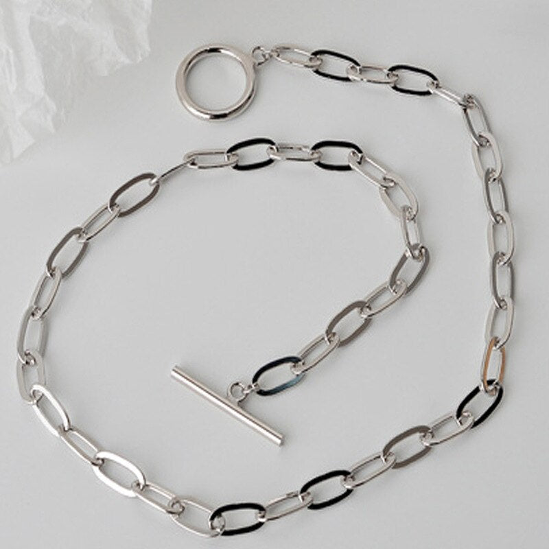 Collier à chaîne allongée dappé N1027