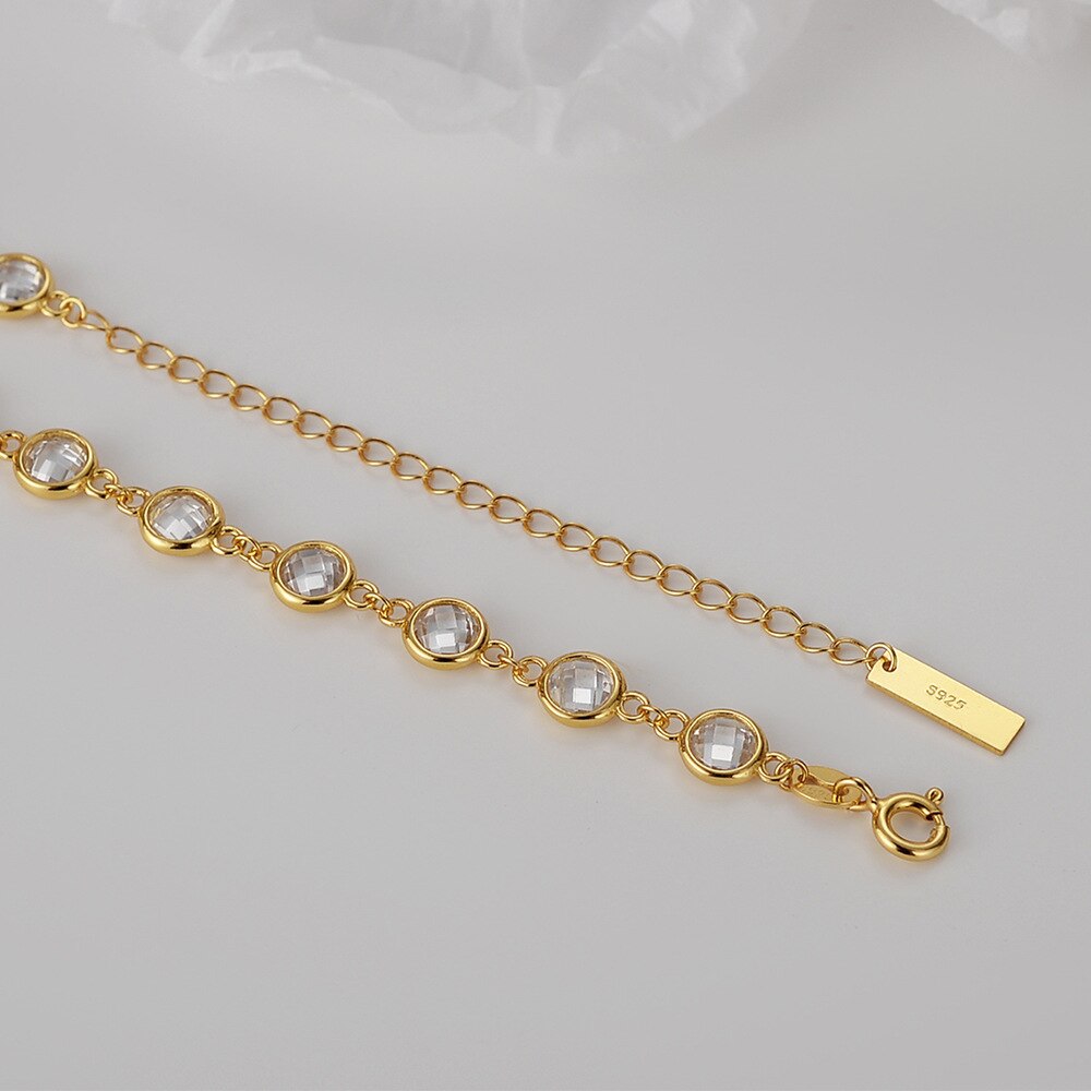Collier à maillons ronds CZ N1022
