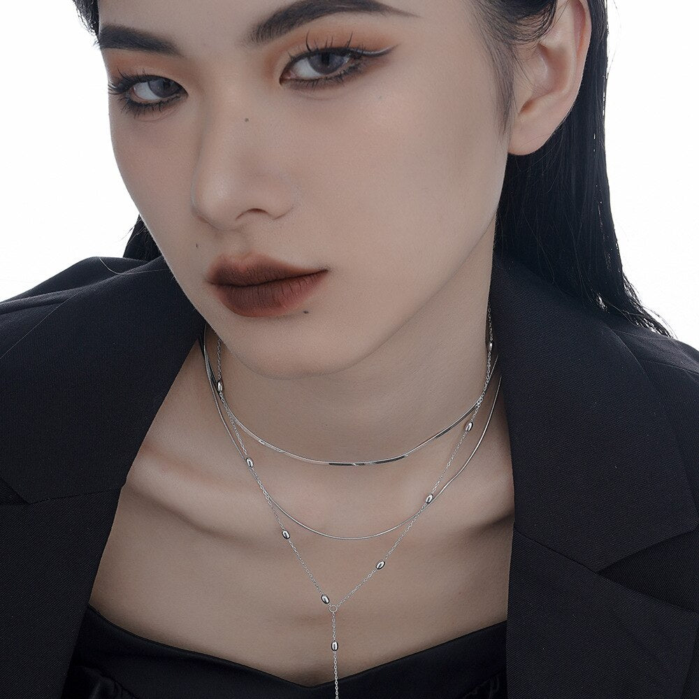 Collier chaîne serpent ronde N1015