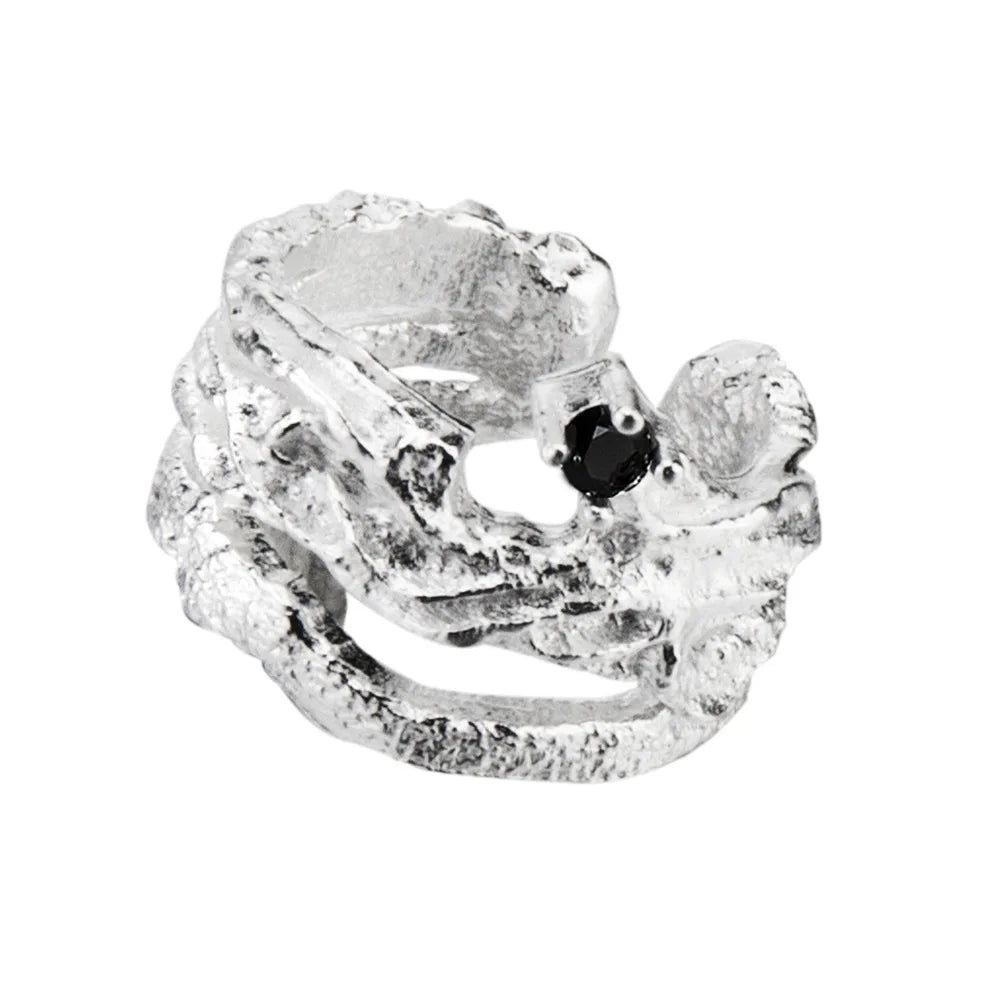 Boucle d'oreille originale texturée mate E1135, 1 pièce
