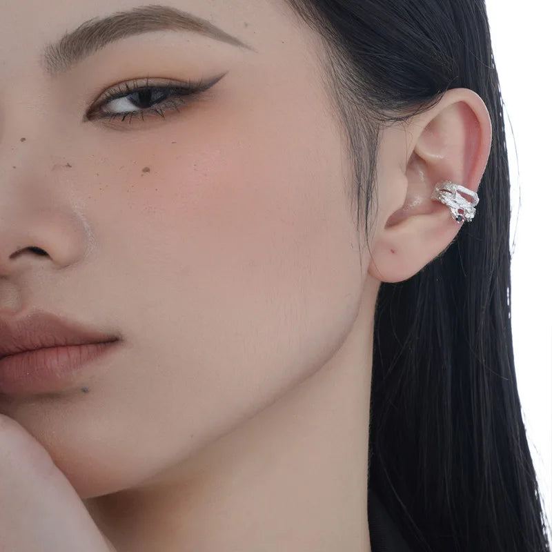 Boucle d'oreille originale texturée mate E1135, 1 pièce