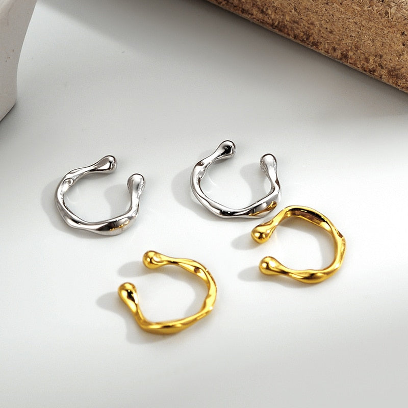 Manchette d'oreille cerceau liquide irrégulière E1097 1 pièce