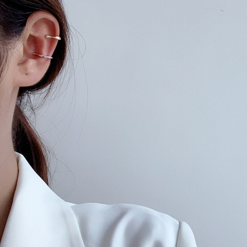 Manchette d'oreille cerceau liquide irrégulière E1097 1 pièce