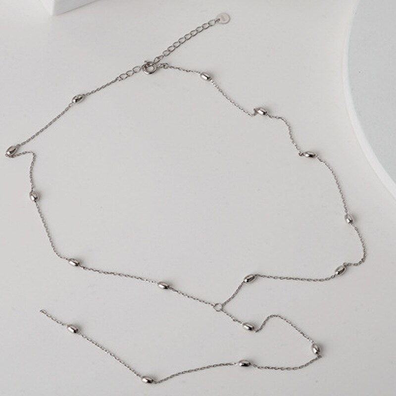 Collier de chaîne de câble perlé N1049