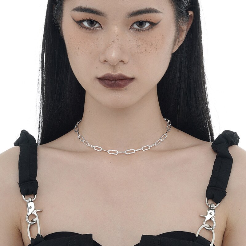 Collier à chaîne épaisse dessinée N1026