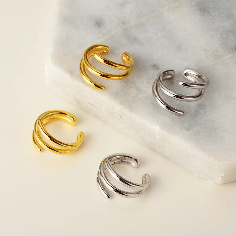 Manchette d'oreille à clipser en fil métallique E1108, 1 pièce