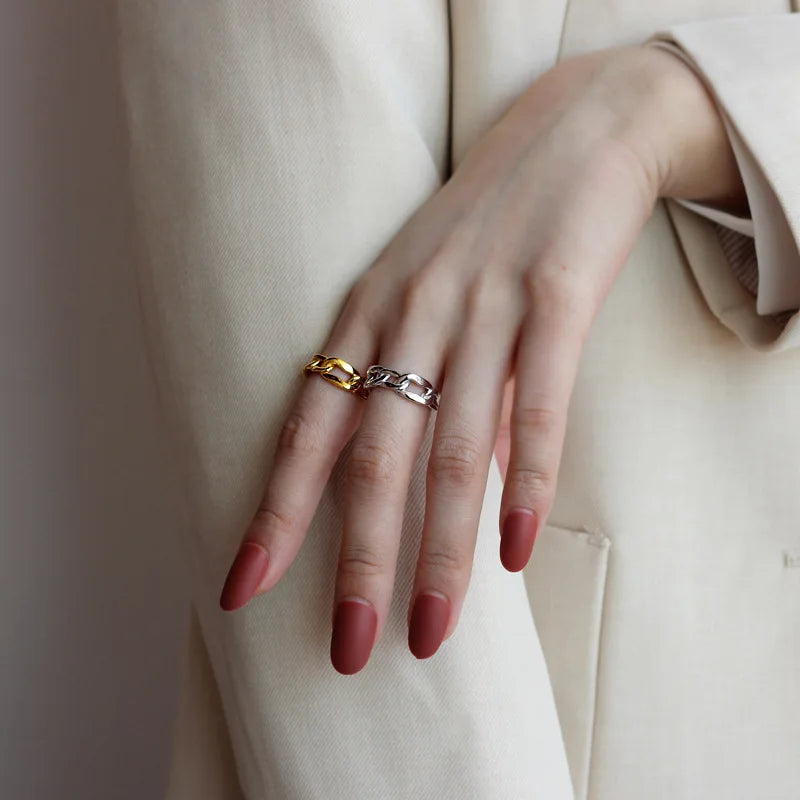 Bague Maillons Solides R1024