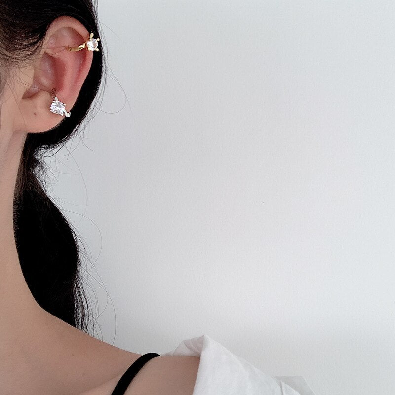 Boucles d'oreilles irrégulières Solitaire CZ E1011 1 pièce