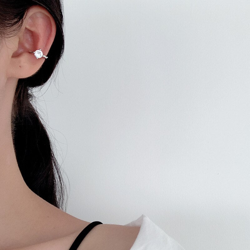 Boucles d'oreilles irrégulières Solitaire CZ E1011 1 pièce