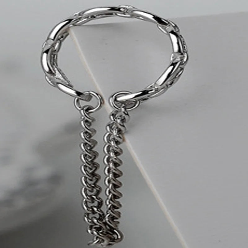 Clips d'Oreilles à Motif Chaîne E1006, 1 Pièce