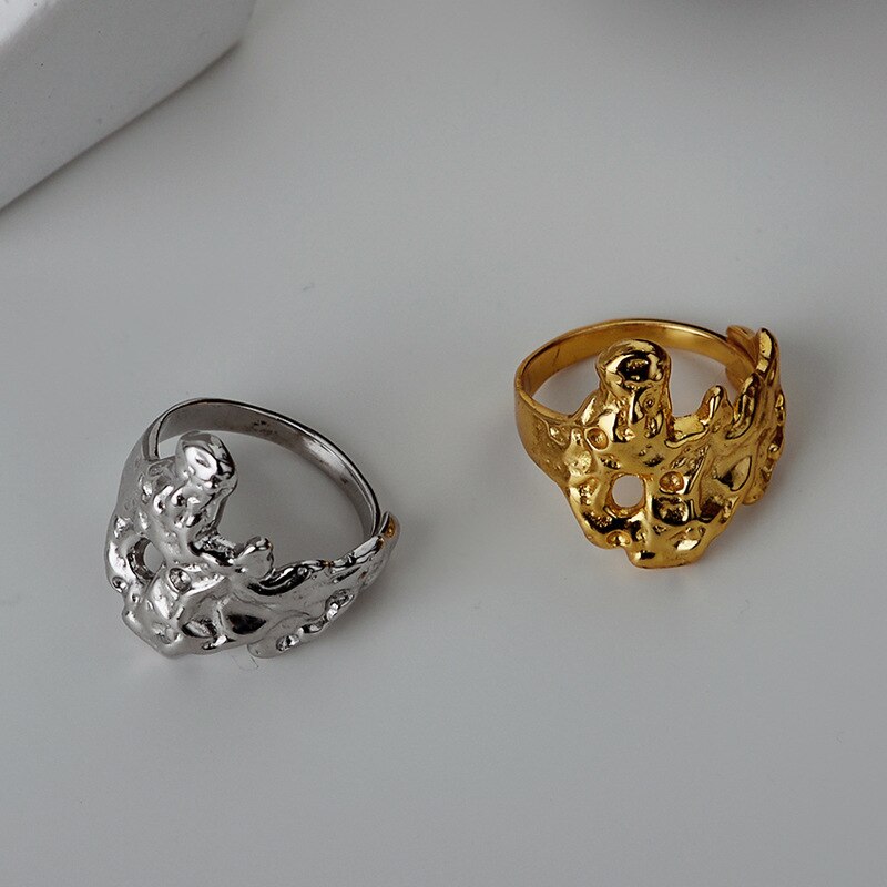 Bague Froissée Abstraite Épaisse R1057