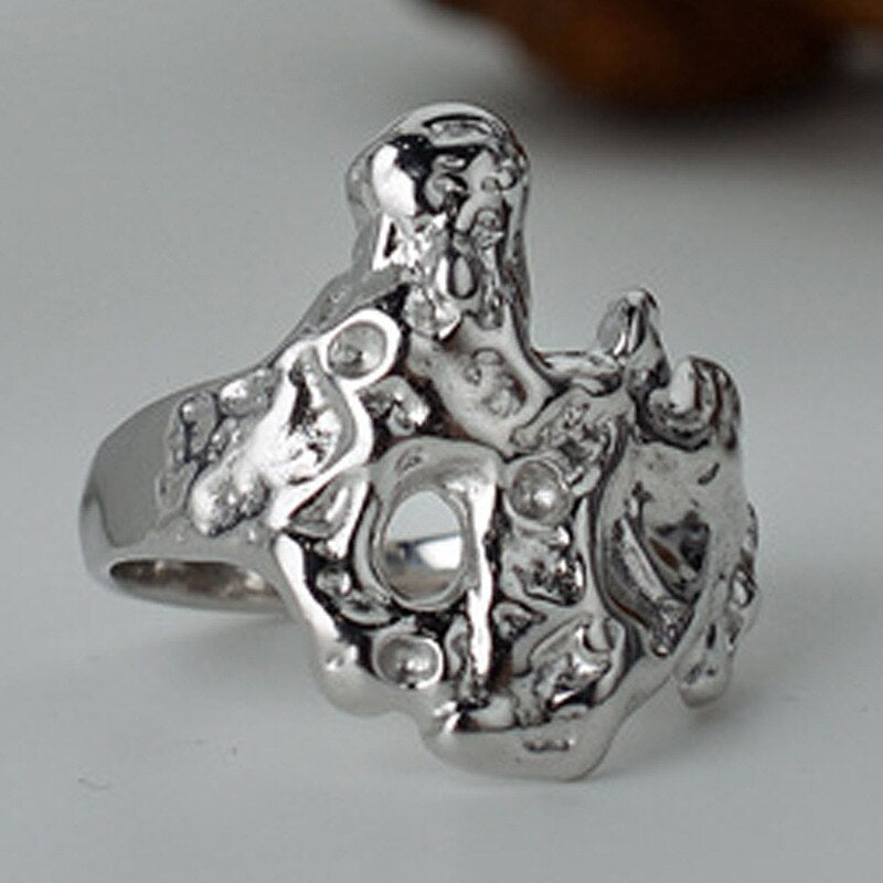 Bague Froissée Abstraite Épaisse R1057