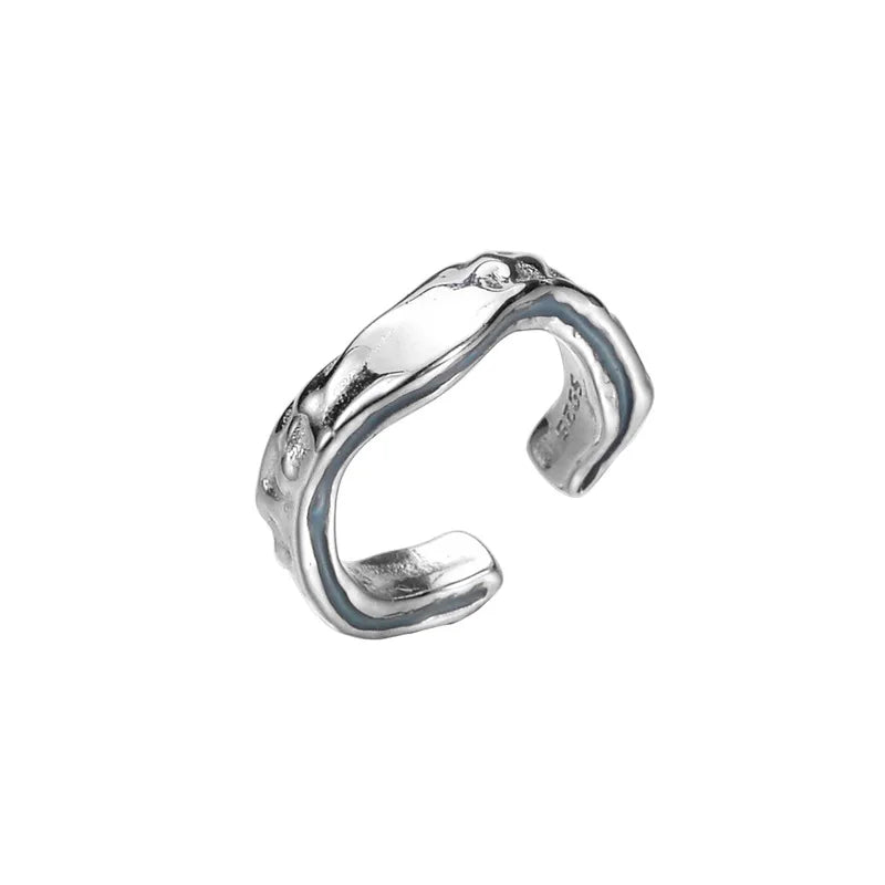 Boucle d'oreille clip martelée épaisse E1013, 1 pièce