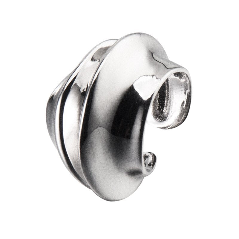 Boucles d'Oreilles Clip Ondulées Épaisse E1017 1 Pièce