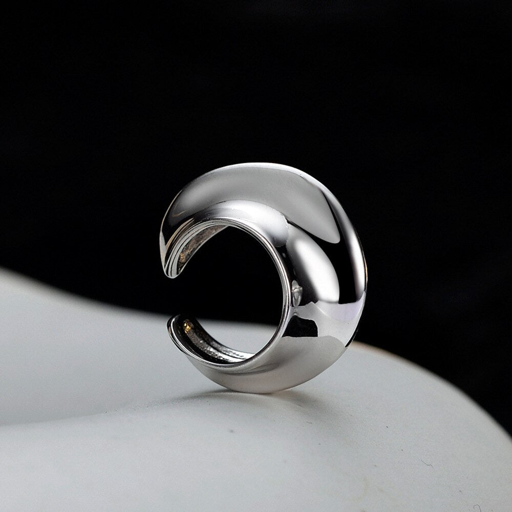 Boucles d'Oreilles Clip Ondulées Épaisse E1017 1 Pièce