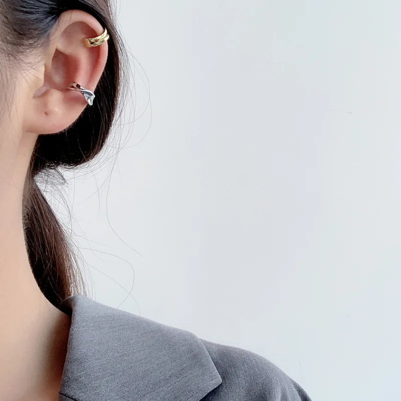 Boucle d'oreille abstraite torsadée E1087, 1 pièce
