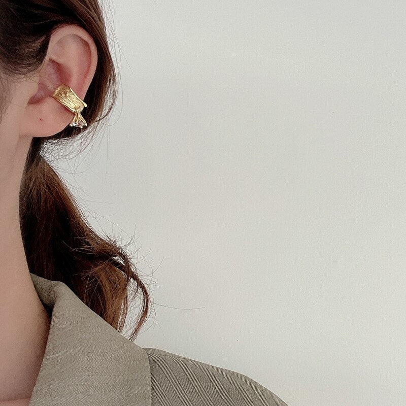 Boucle d'oreille texturée E1028 1 pièce