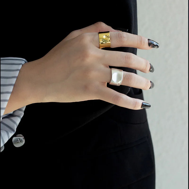 Bague Texture Ondulée Mat R1261