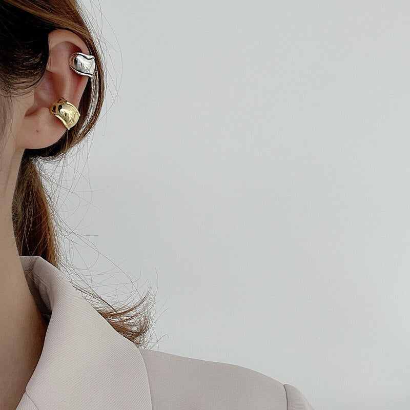 Larges manchettes d'oreilles ondulées de forme libre E1063 1 pièce