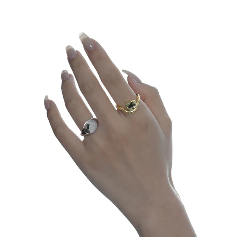 Bague impressionniste jeune feuille R1030