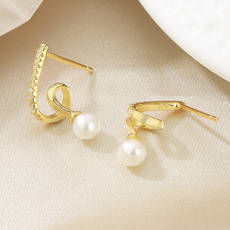 Boucles d'oreilles en fil de perles d'eau douce PE1020