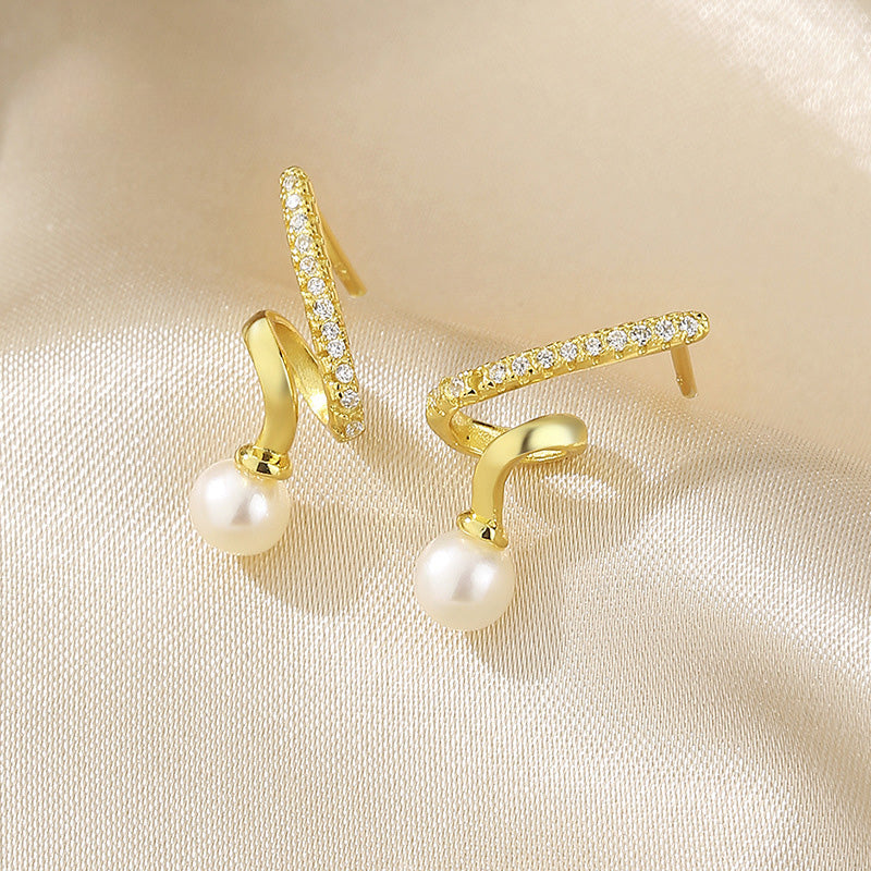 Boucles d'oreilles en fil de perles d'eau douce PE1020