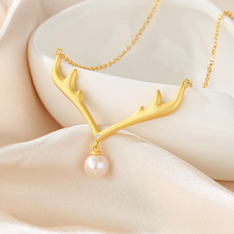Collier de bois de perles d’eau douce PN1027