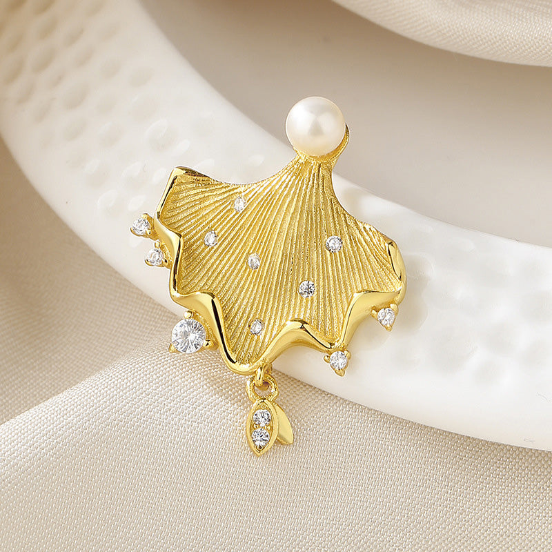 Pendentif Ginkgo en perles d'eau douce uniquement PN1008