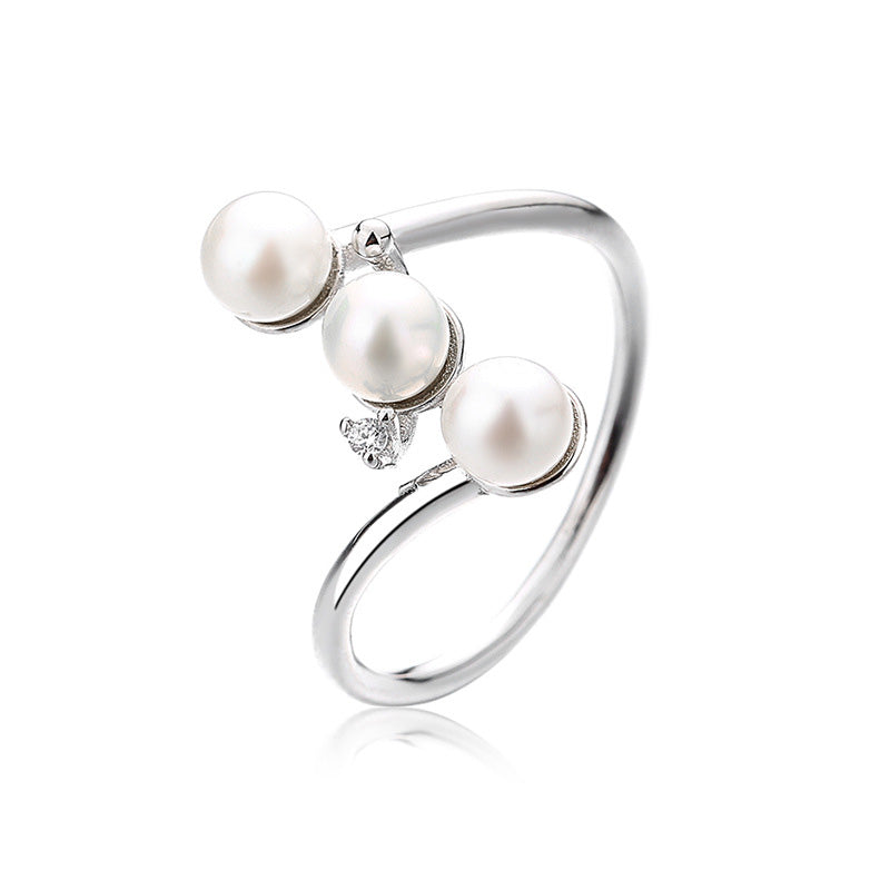 Bague 3 perles d'eau douce RN1008