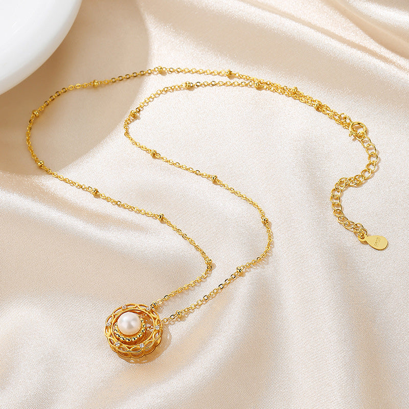 Collier guirlande de perles d'eau douce PN1017