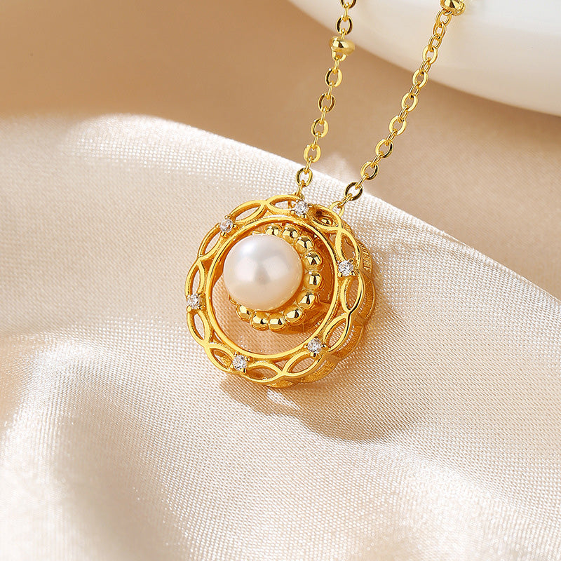 Collier guirlande de perles d'eau douce PN1017