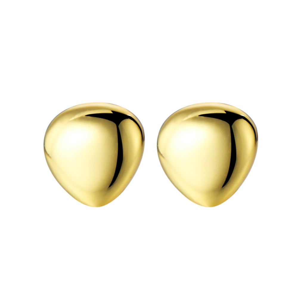 Boucles d'oreilles coeur haricot épais E1025