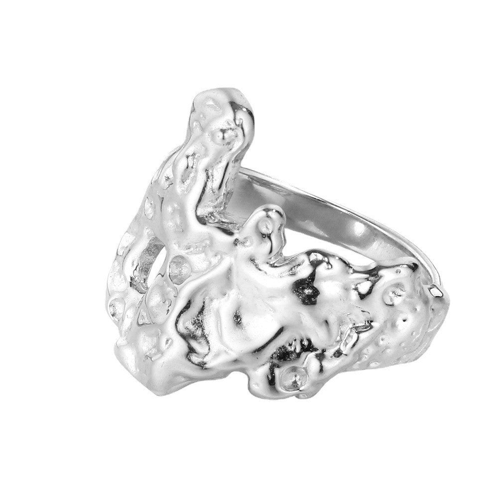 Bague Froissée Abstraite Épaisse R1057