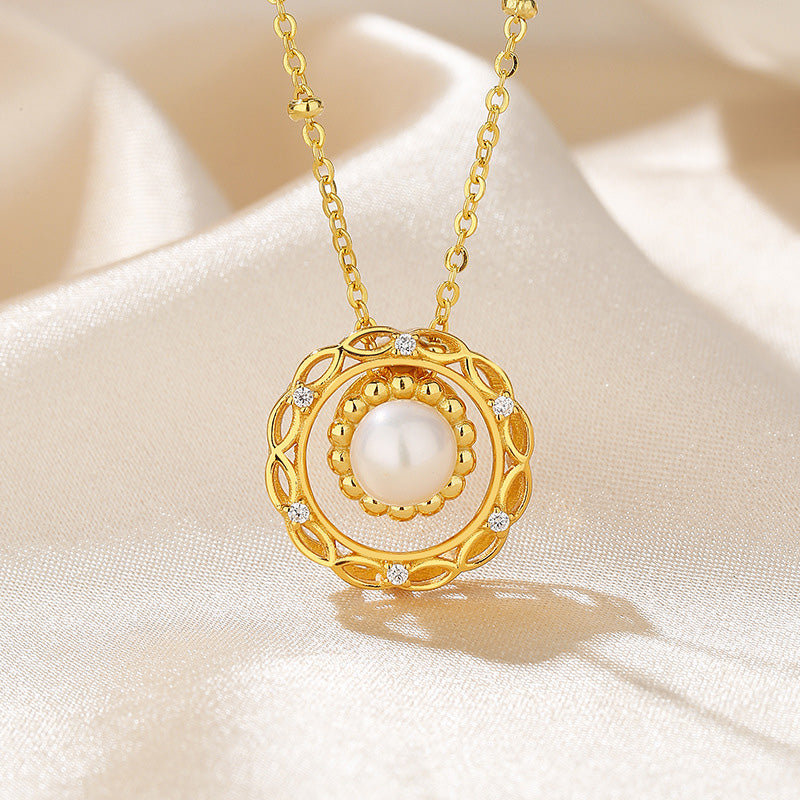 Collier guirlande de perles d'eau douce PN1017