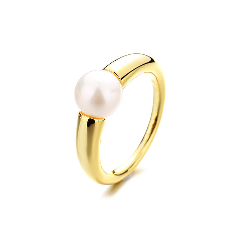Bague solitaire perle d'eau douce RN1004