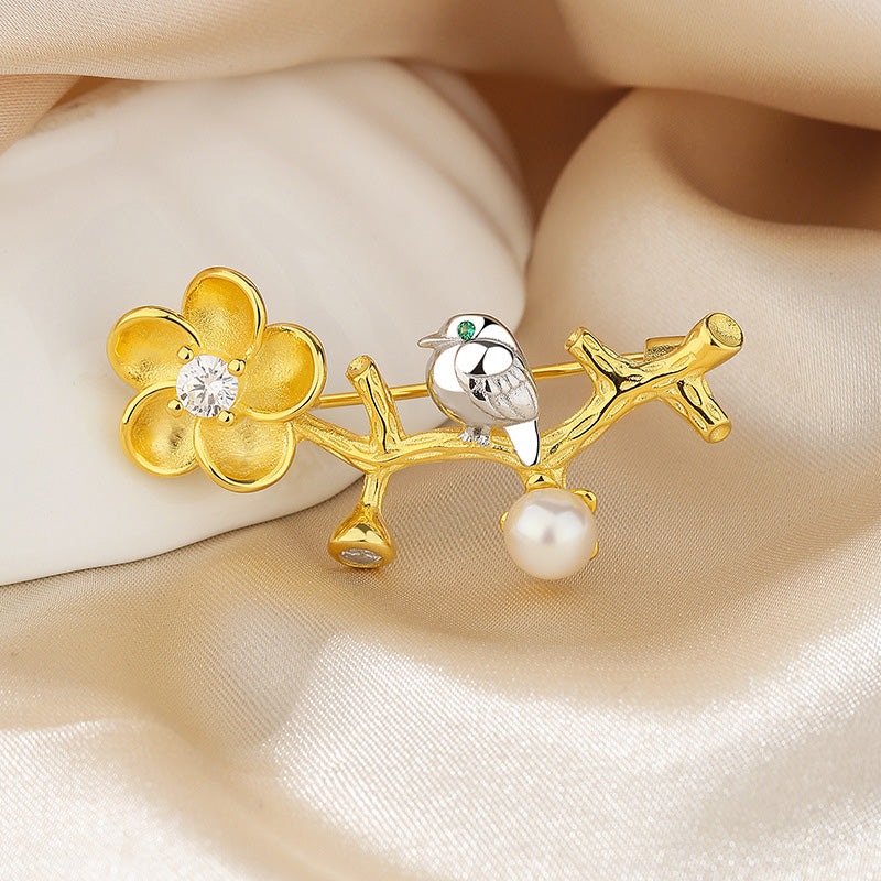Pendentif floral de brindille de perle d’eau douce seulement PN1028