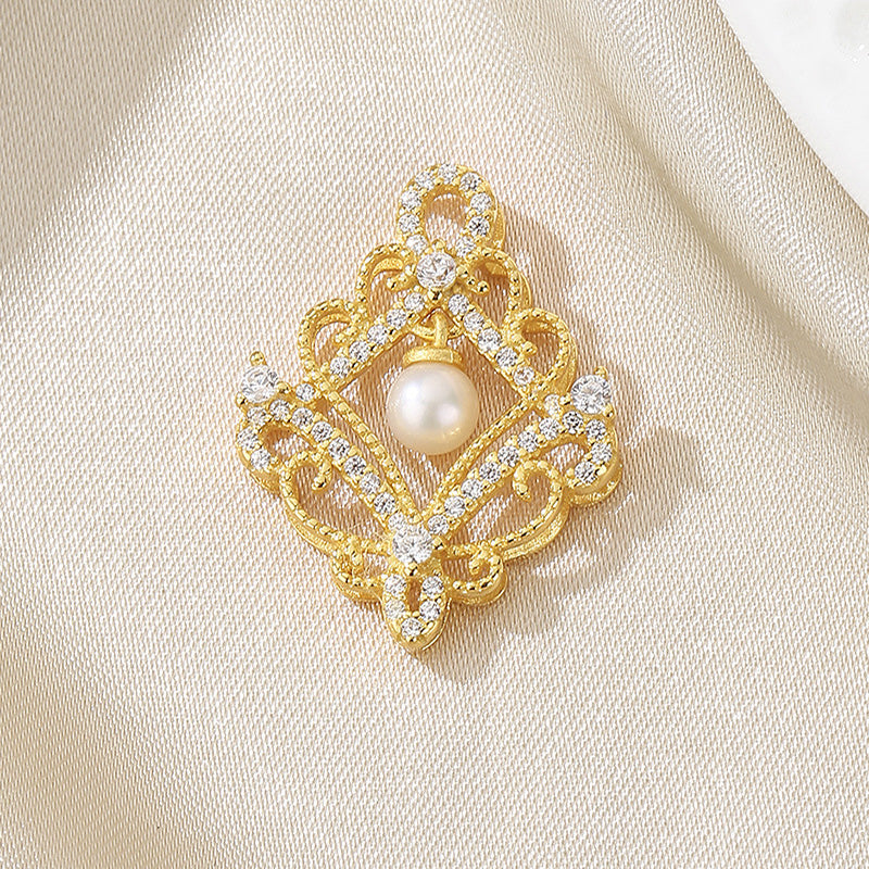 Pendentif floral en perles d'eau douce uniquement PN1021