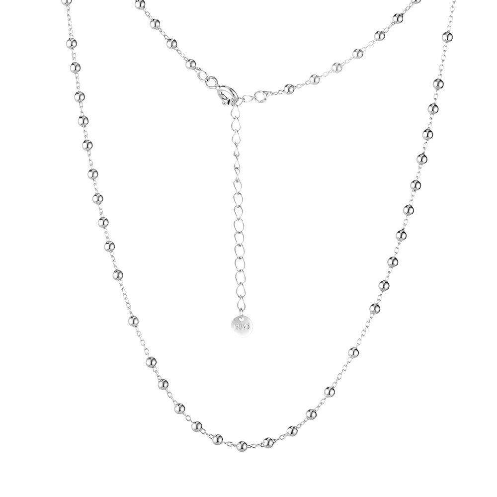 Collier de perles espacées à chaîne boule N1029