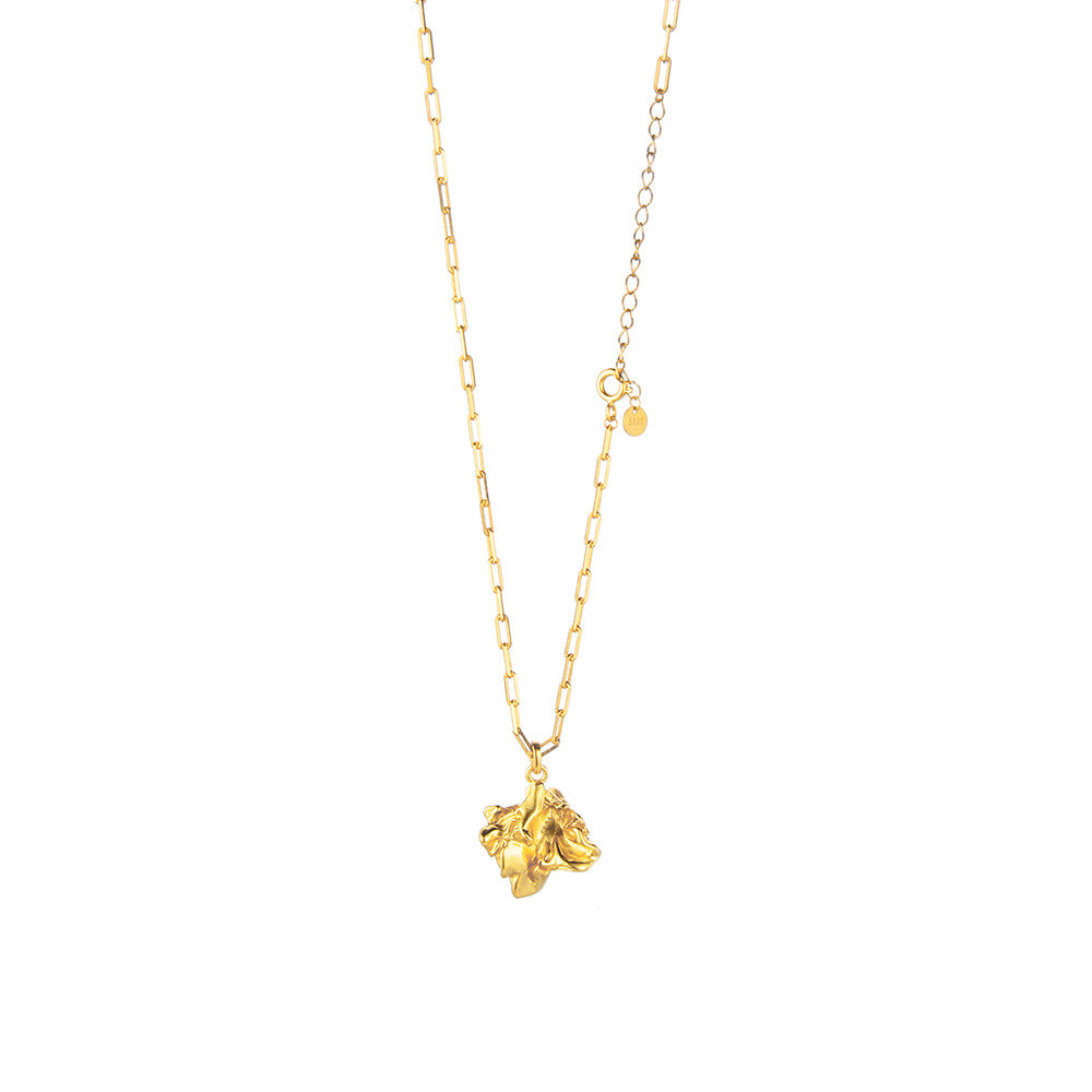 Collier à breloques froissé froissé N1021