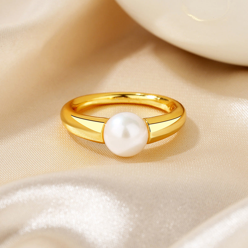 Bague solitaire perle d'eau douce RN1004