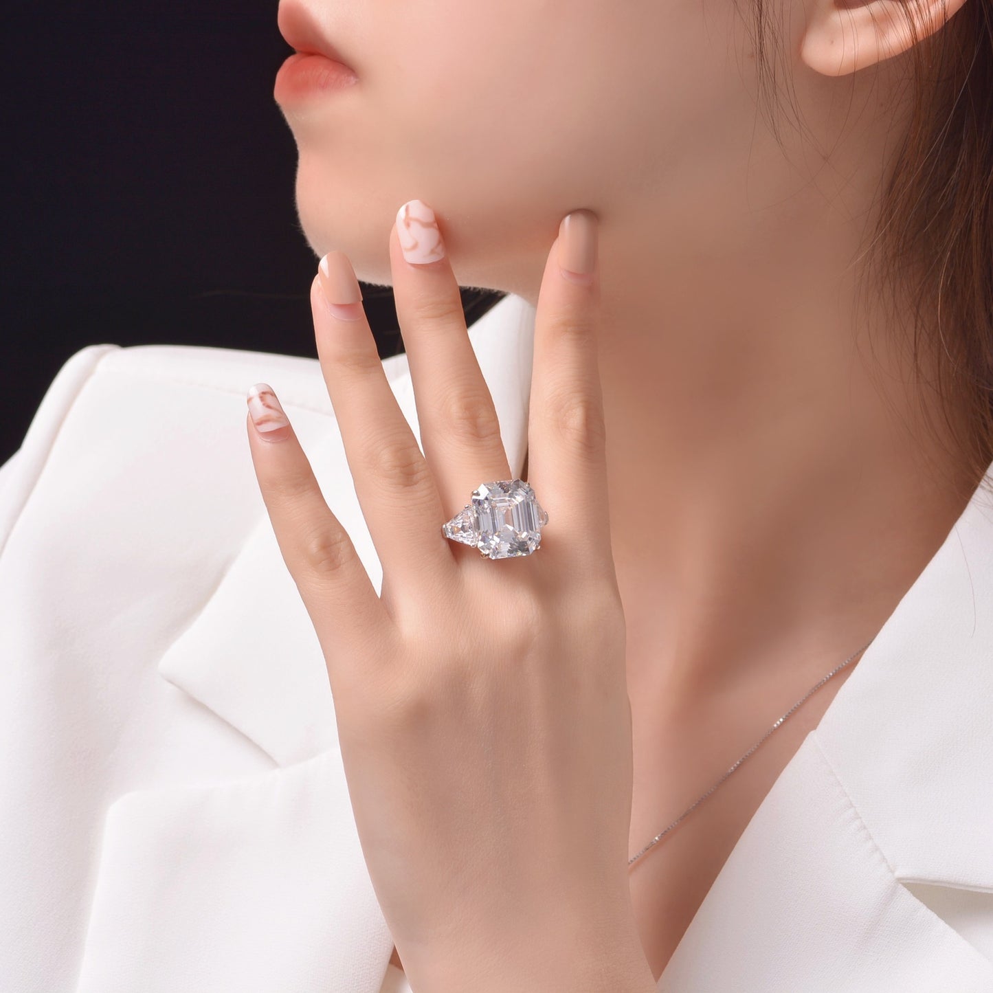 Bague de mariage fluorite morganite R0311