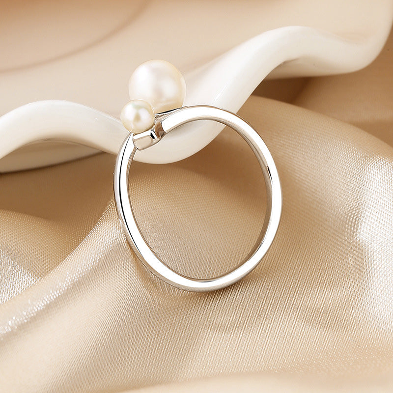 Bague brindille de perles d'eau douce RN1002