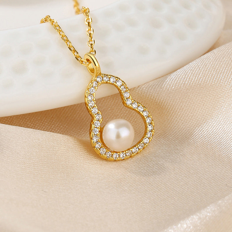 Collier de gourde de perles d'eau douce PN1022