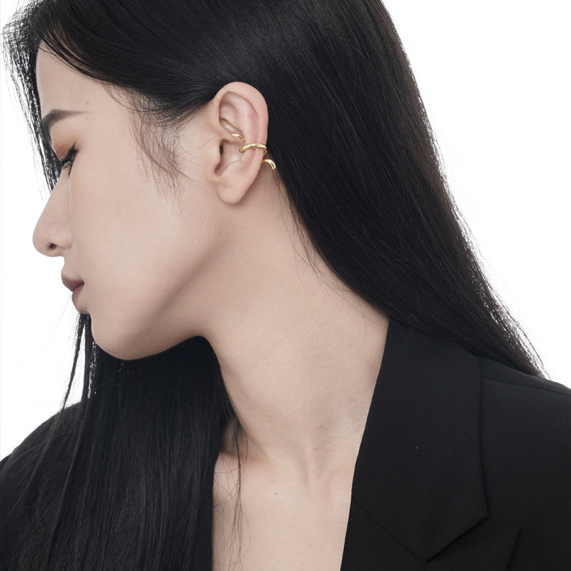 Boucles d'oreilles à clip en fil torsadé E1009 1 pièce