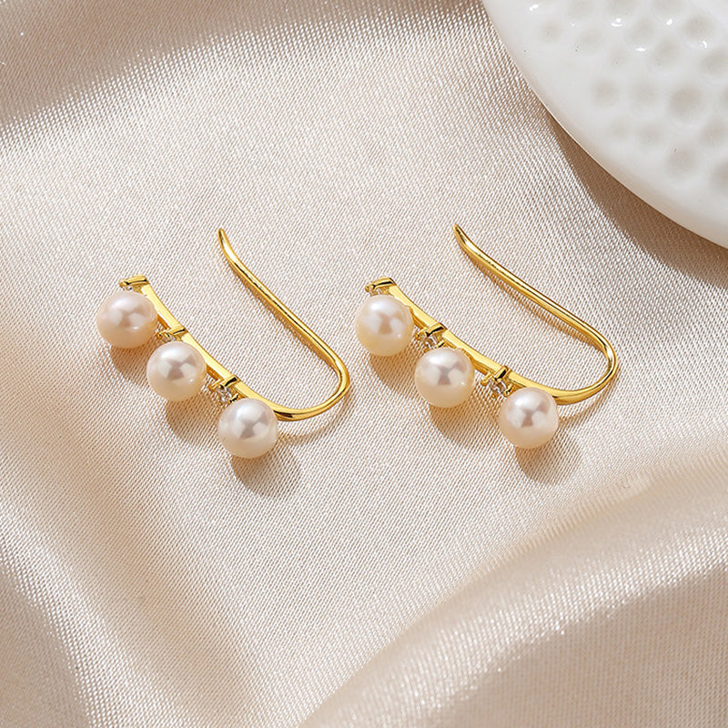 Boucles d'oreilles florales en perles d'eau douce PE1017
