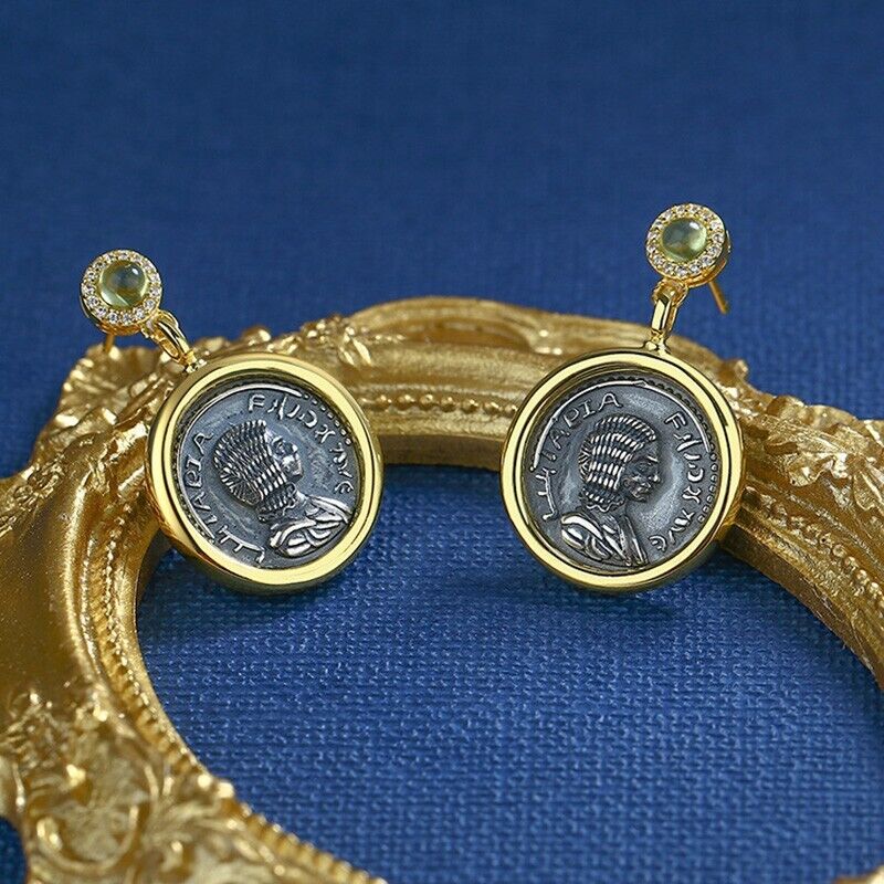 Boucles d'oreilles empereur romain E1034