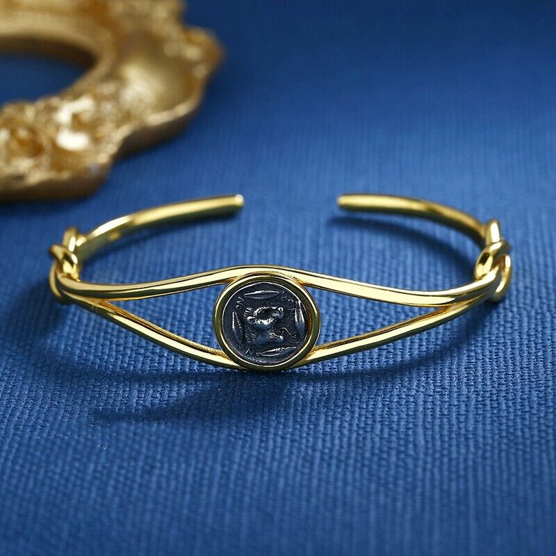 Bracelet jonc Lion rugissant D1006
