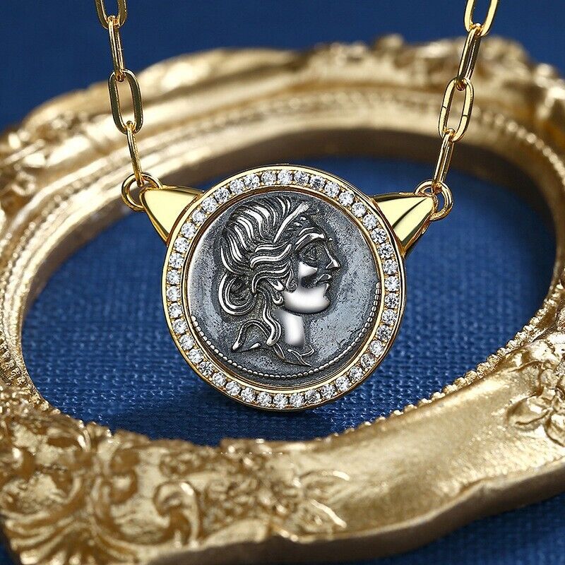 Collier de pièces de monnaie romaines Jules César N1036