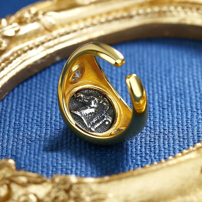 Bague de réplique de pièce de monnaie grecque Arethusa R1025
