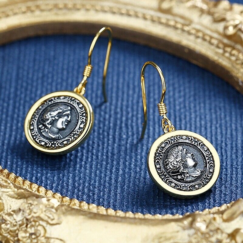 Boucles d'oreilles en pièces de monnaie romaines Artemis E1060